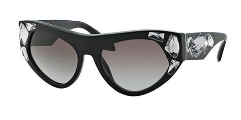 prada sunglasses pr 21qs 1ab0a7 black 56-18-140|Prada PR 21XS 1AB0A7 Sunglasses in Black .